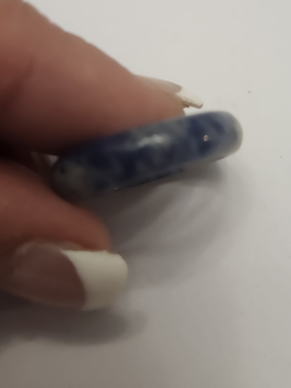 Blue Sodalite Natural Stone Ring - Size 9